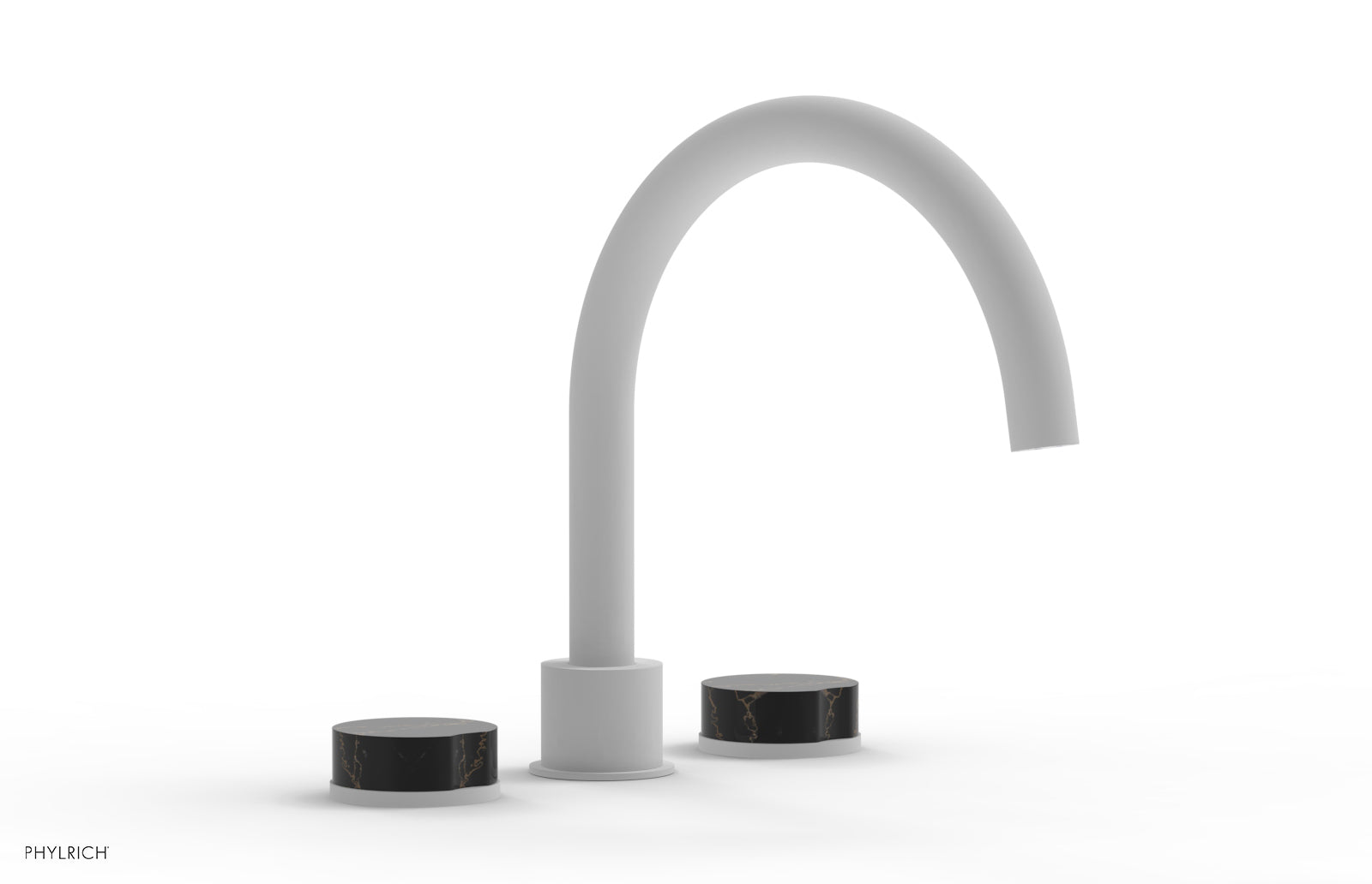 CIRC - Deck Tub Set - High Spout Marble Handles 250-42