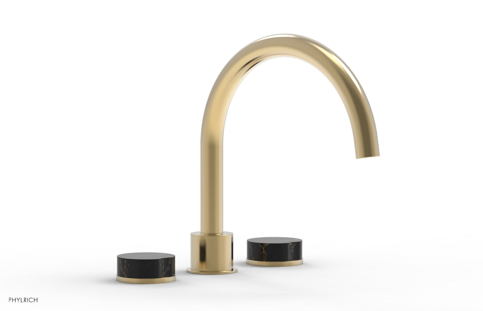 CIRC - Deck Tub Set - High Spout Marble Handles 250-42