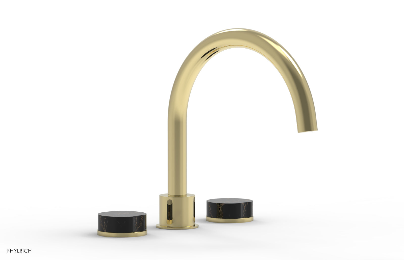 CIRC - Deck Tub Set - High Spout Marble Handles 250-42