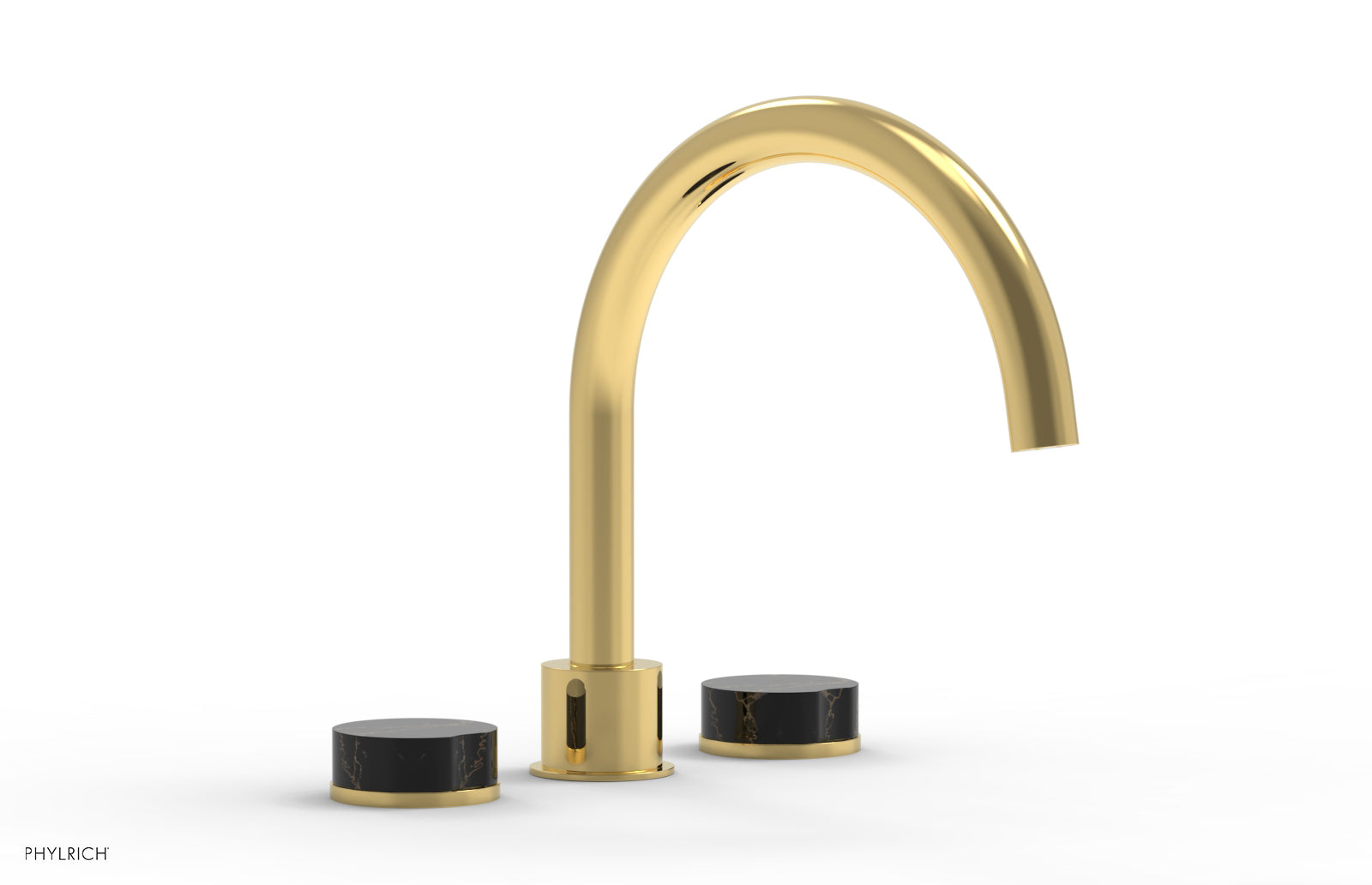 CIRC - Deck Tub Set - High Spout Marble Handles 250-42