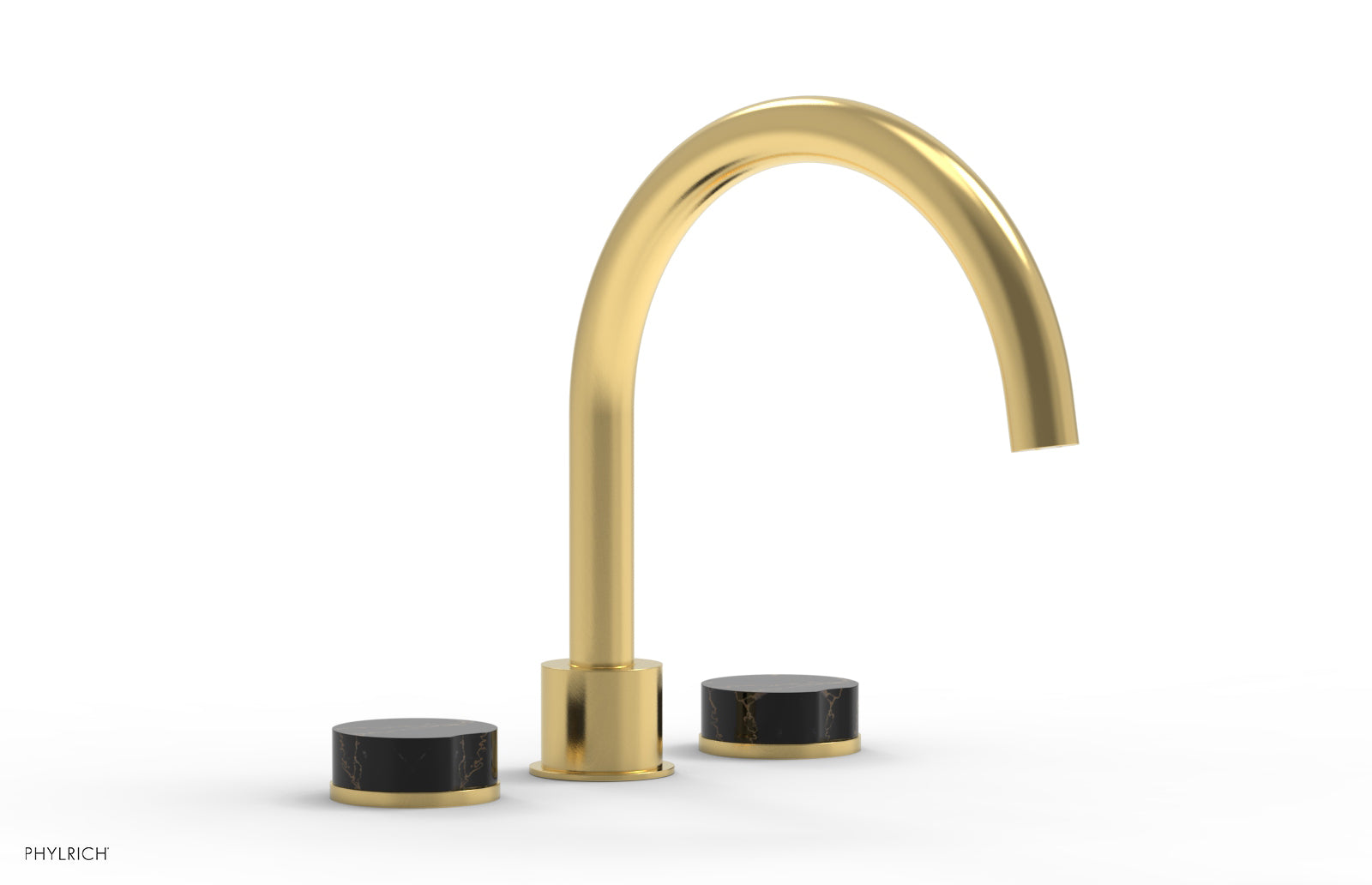 CIRC - Deck Tub Set - High Spout Marble Handles 250-42