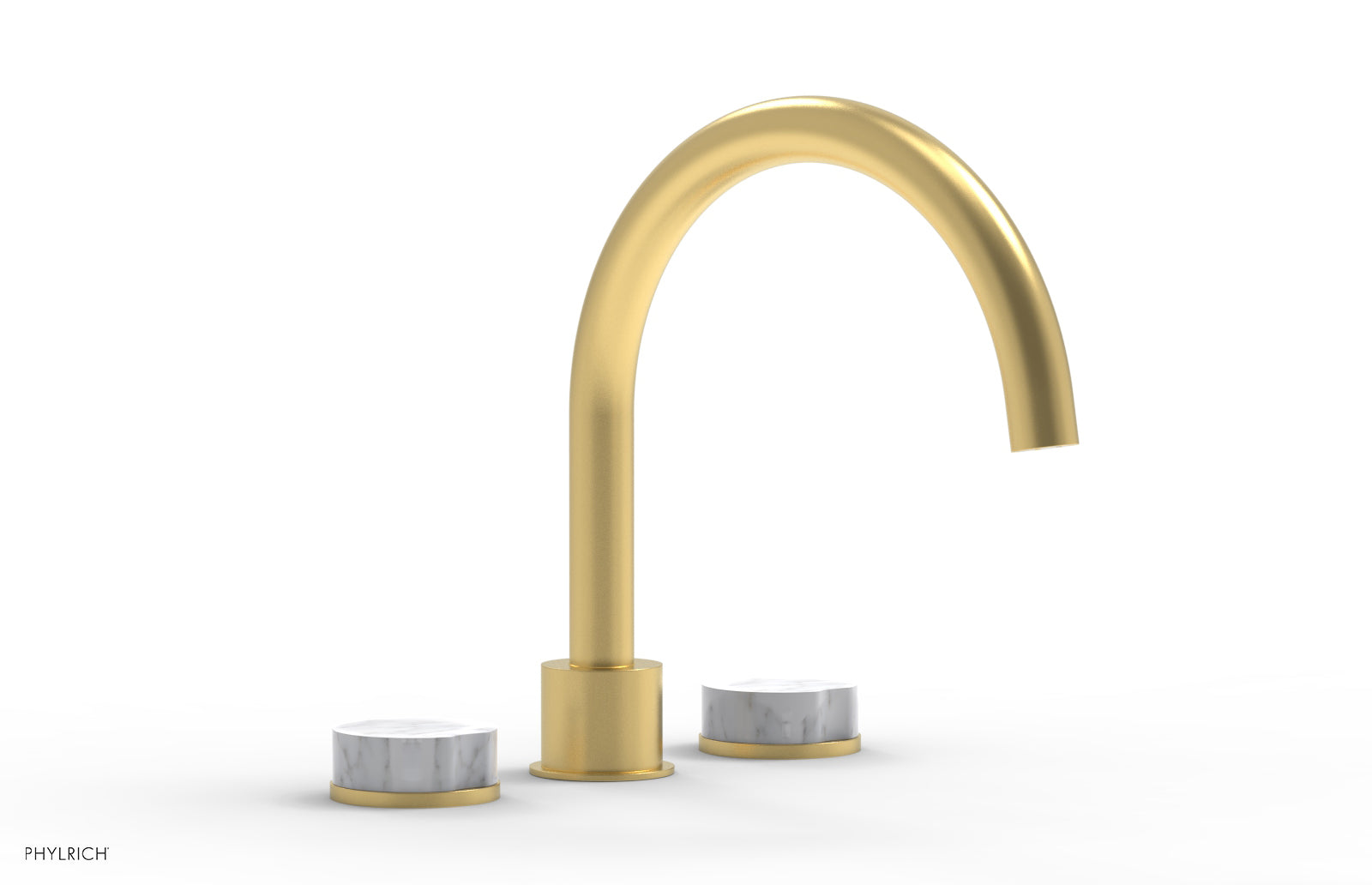 CIRC - Deck Tub Set - High Spout Marble Handles 250-42