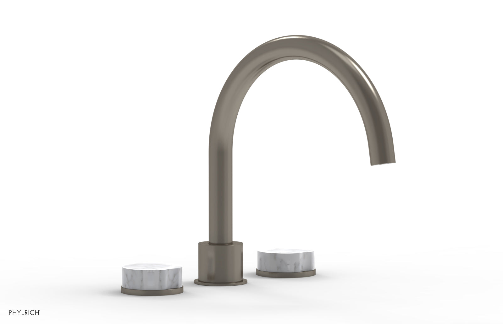 CIRC - Deck Tub Set - High Spout Marble Handles 250-42