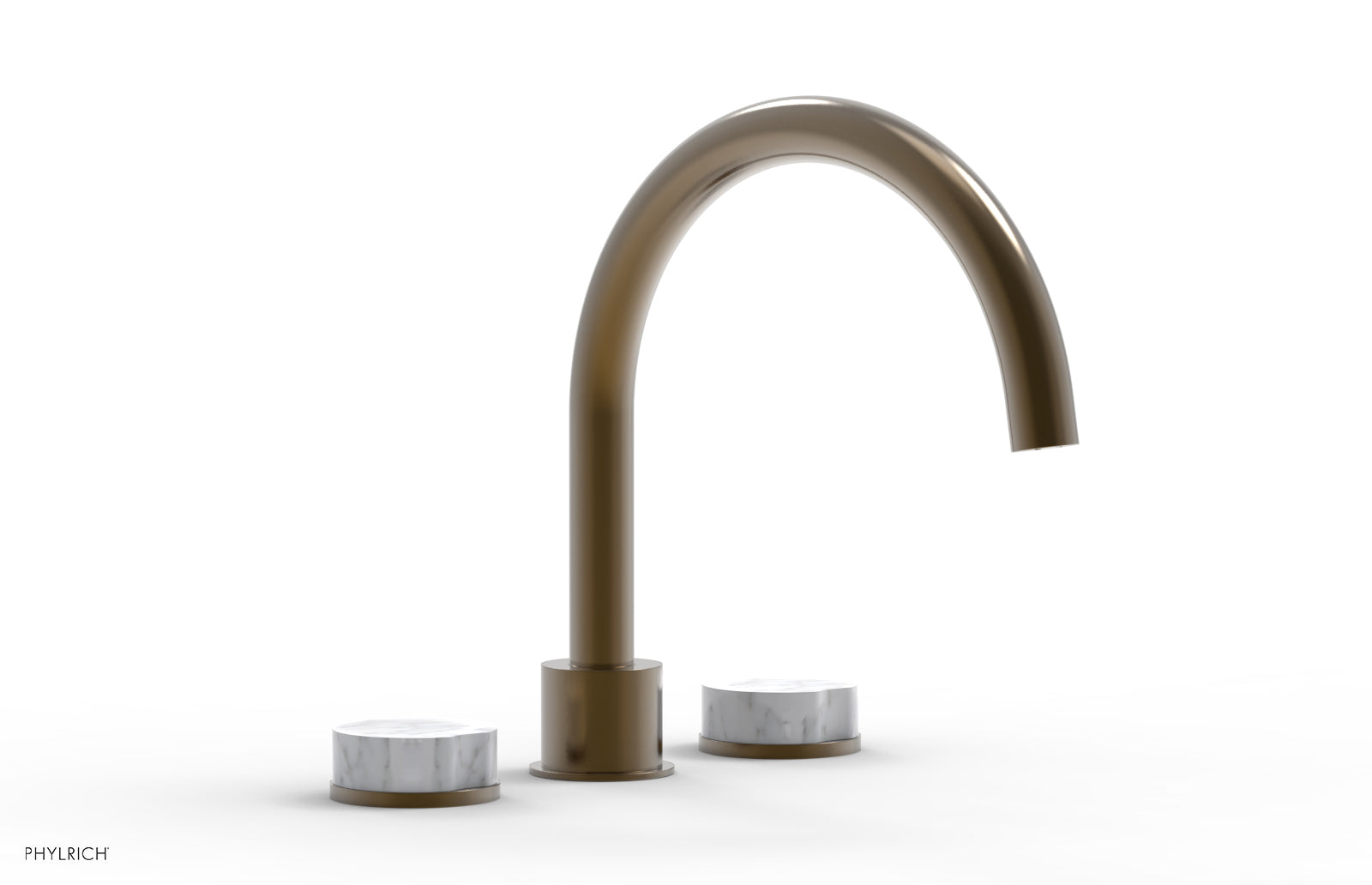 CIRC - Deck Tub Set - High Spout Marble Handles 250-42