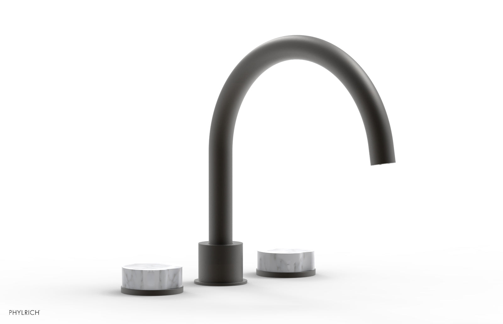 CIRC - Deck Tub Set - High Spout Marble Handles 250-42