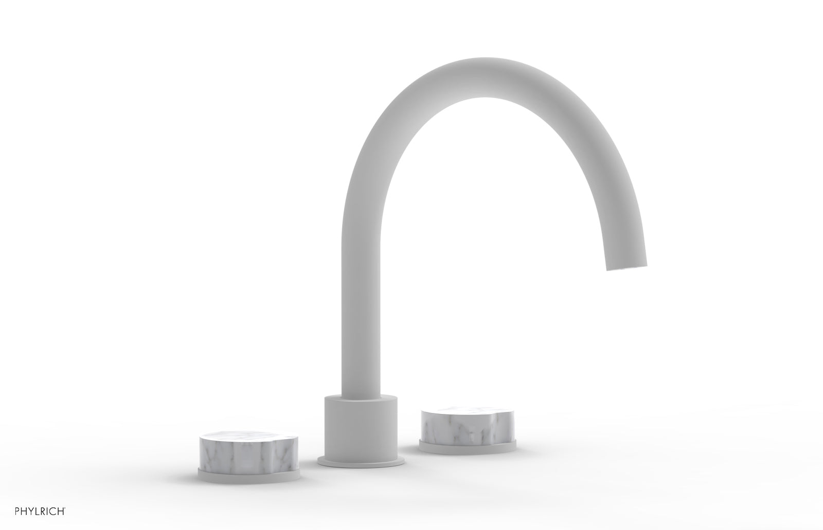 CIRC - Deck Tub Set - High Spout Marble Handles 250-42