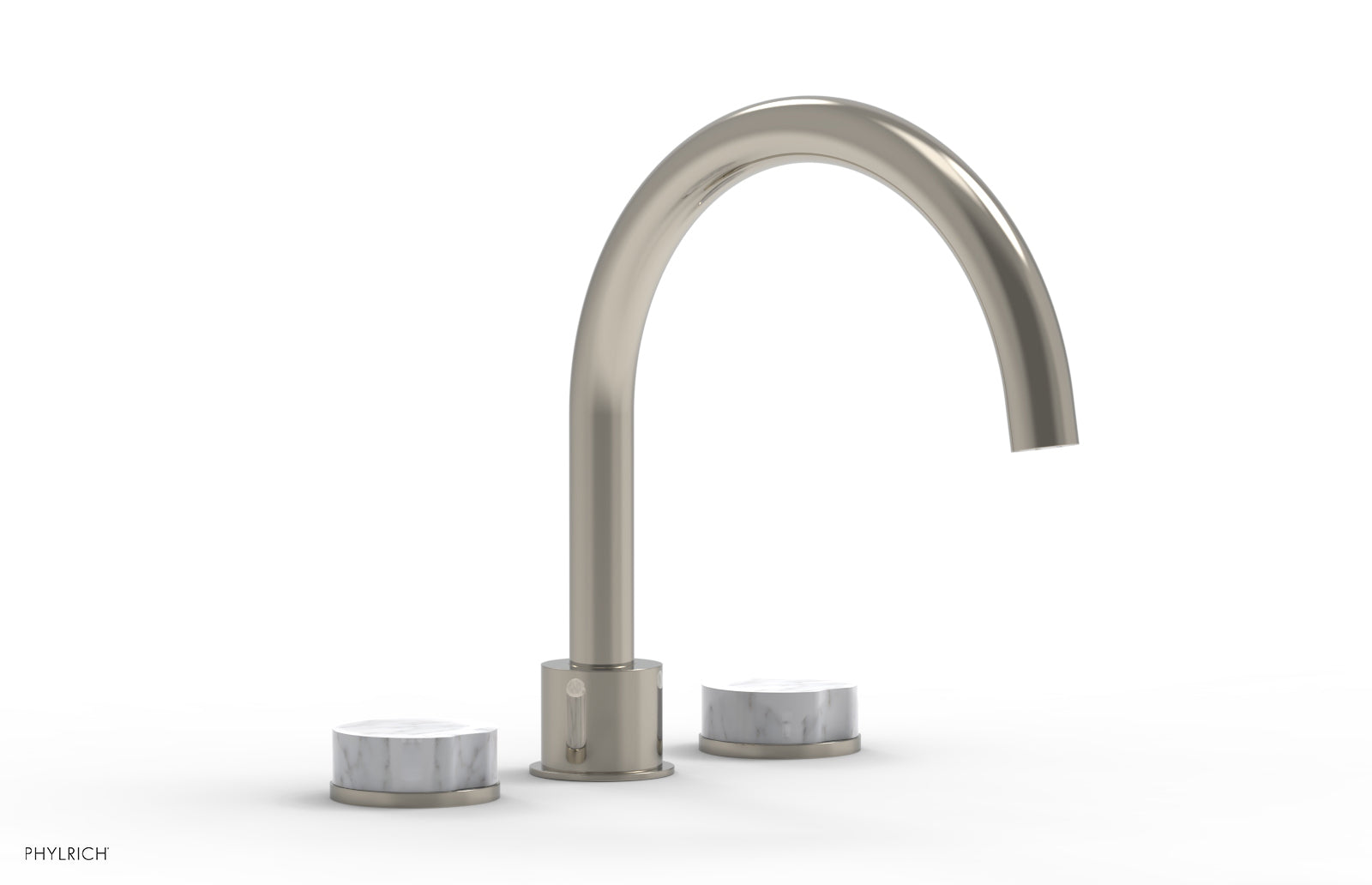 CIRC - Deck Tub Set - High Spout Marble Handles 250-42