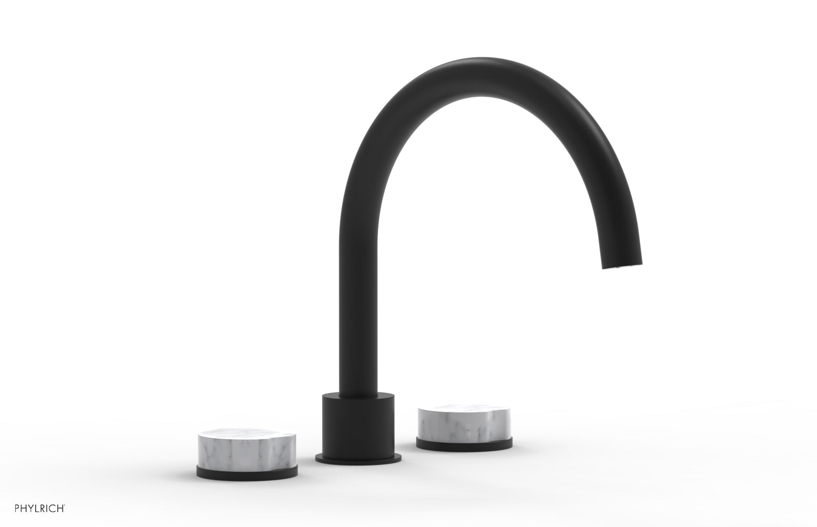 CIRC - Deck Tub Set - High Spout Marble Handles 250-42