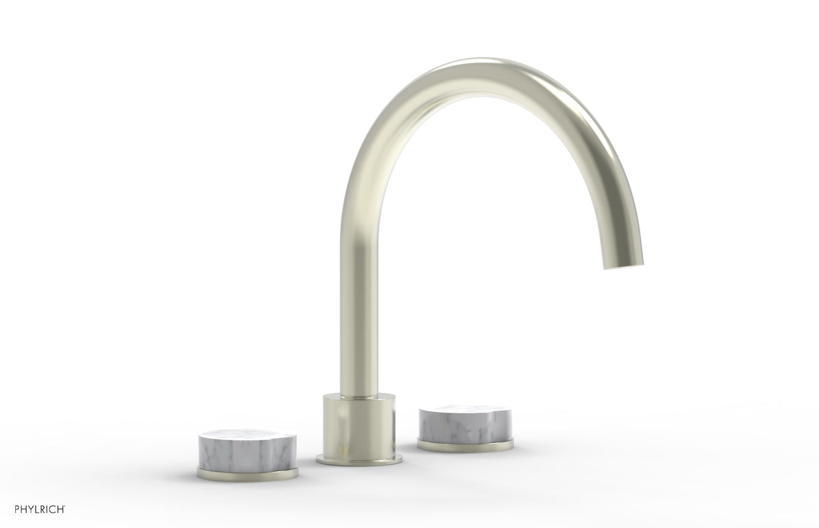 CIRC - Deck Tub Set - High Spout Marble Handles 250-42