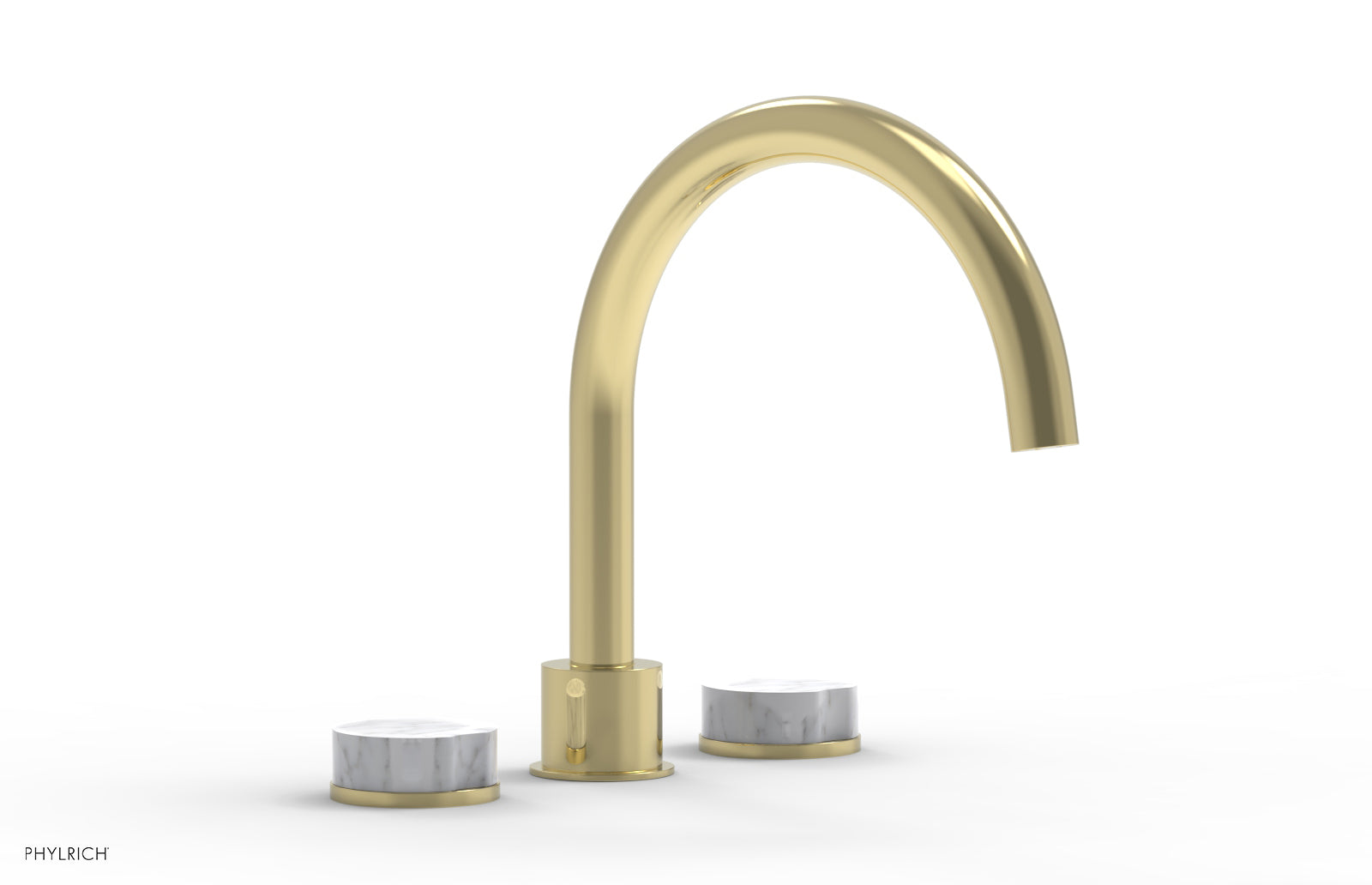 CIRC - Deck Tub Set - High Spout Marble Handles 250-42