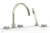 CIRC - Deck Tub Set with Hand Shower - High Spout Marble Handles 250-50