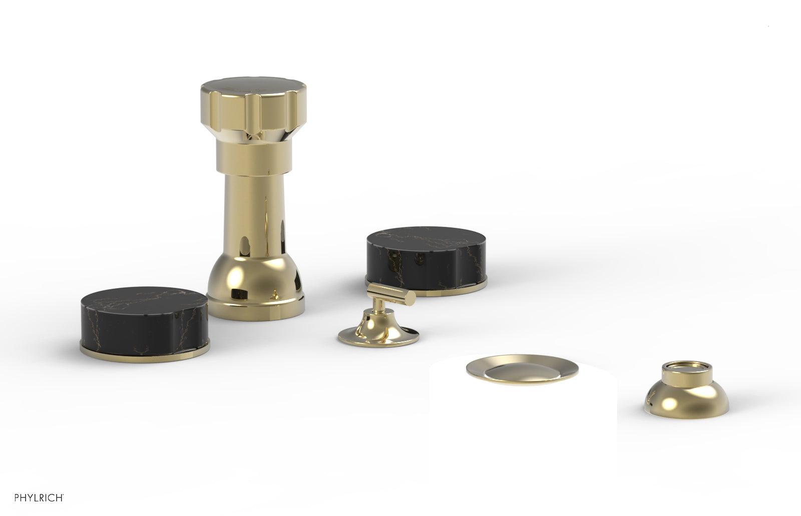 CIRC - Four Hole Bidet Set - Marble Handles 250-62