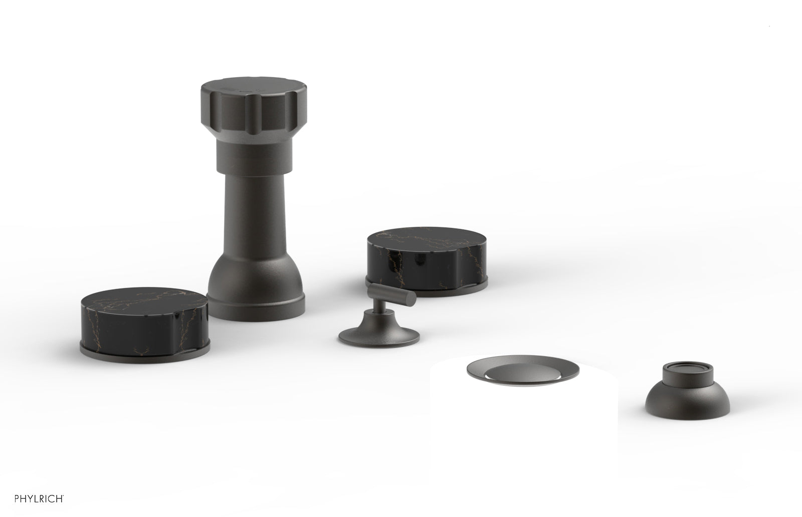 CIRC - Four Hole Bidet Set - Marble Handles 250-62