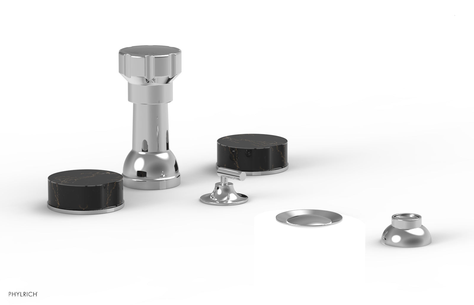 CIRC - Four Hole Bidet Set - Marble Handles 250-62