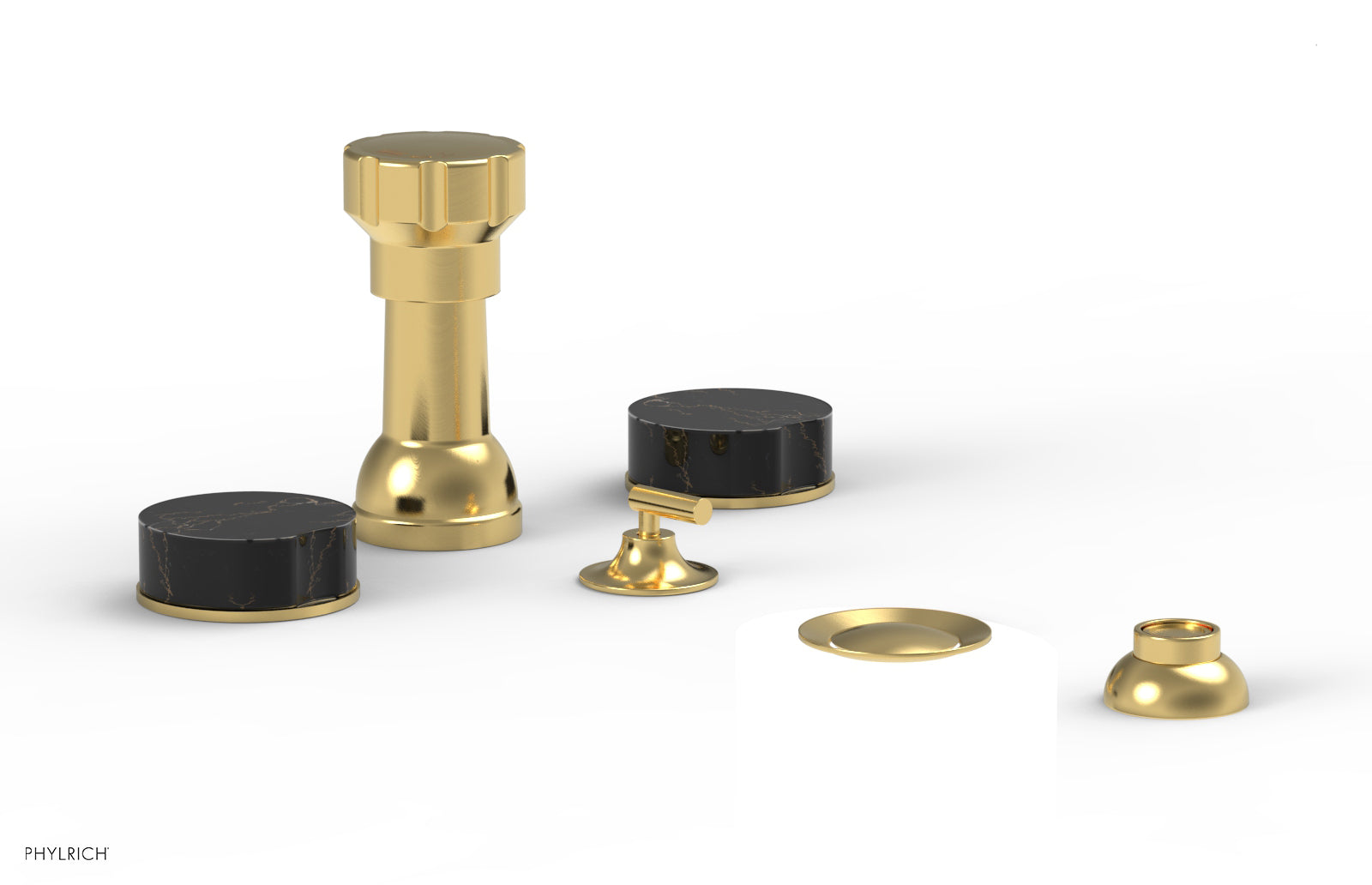 CIRC - Four Hole Bidet Set - Marble Handles 250-62