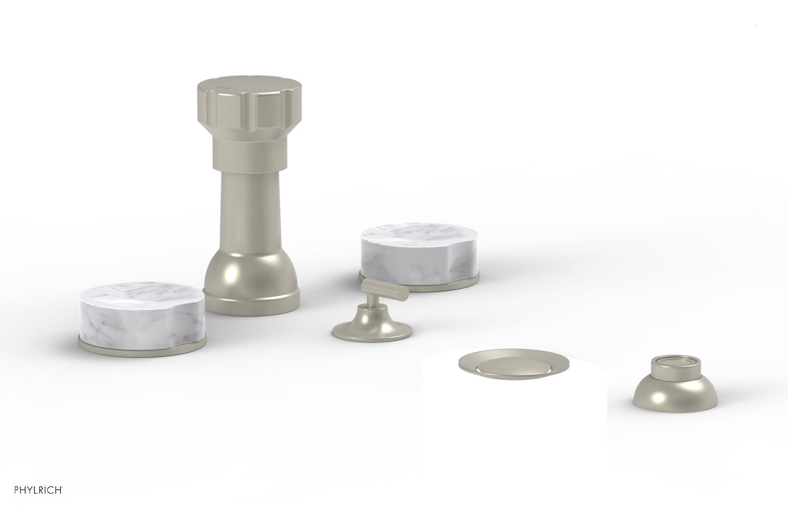 CIRC - Four Hole Bidet Set - Marble Handles 250-62