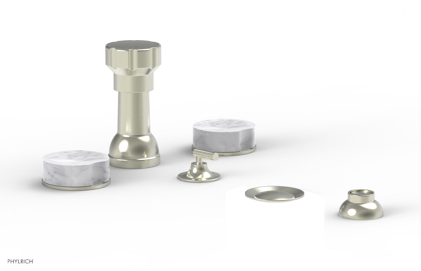 CIRC - Four Hole Bidet Set - Marble Handles 250-62