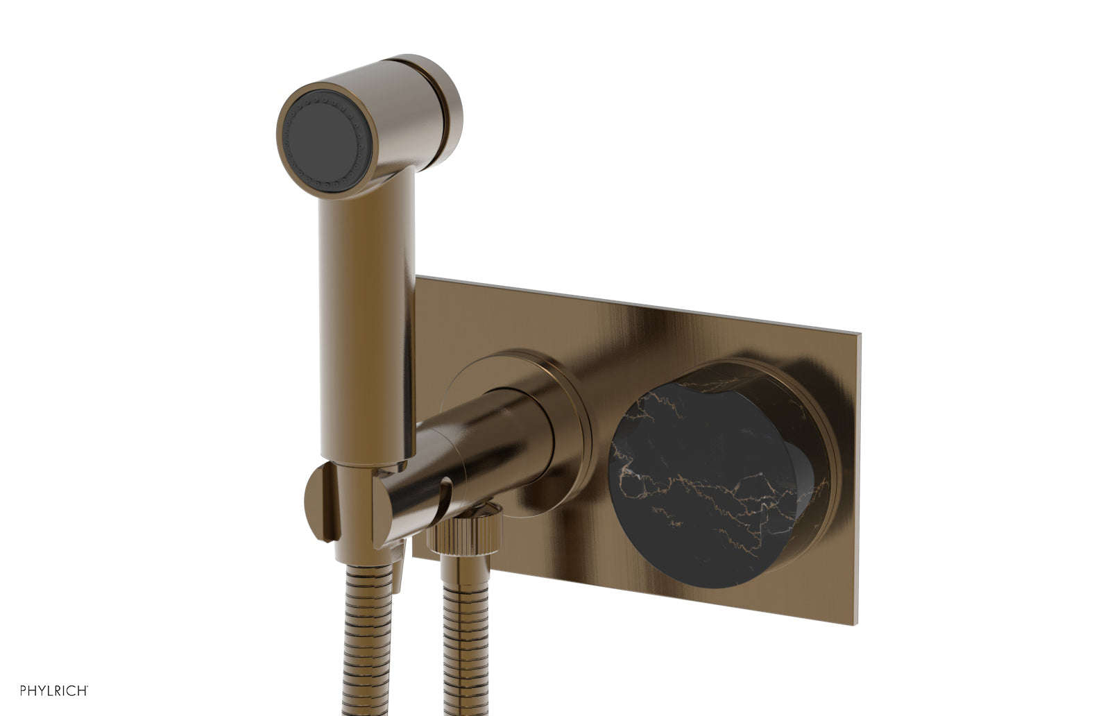 CIRC - Wall Mounted Bidet, Marble Handle 250-66