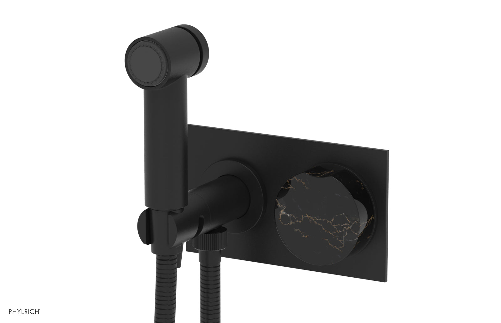 CIRC - Wall Mounted Bidet, Marble Handle 250-66 - Phylrich