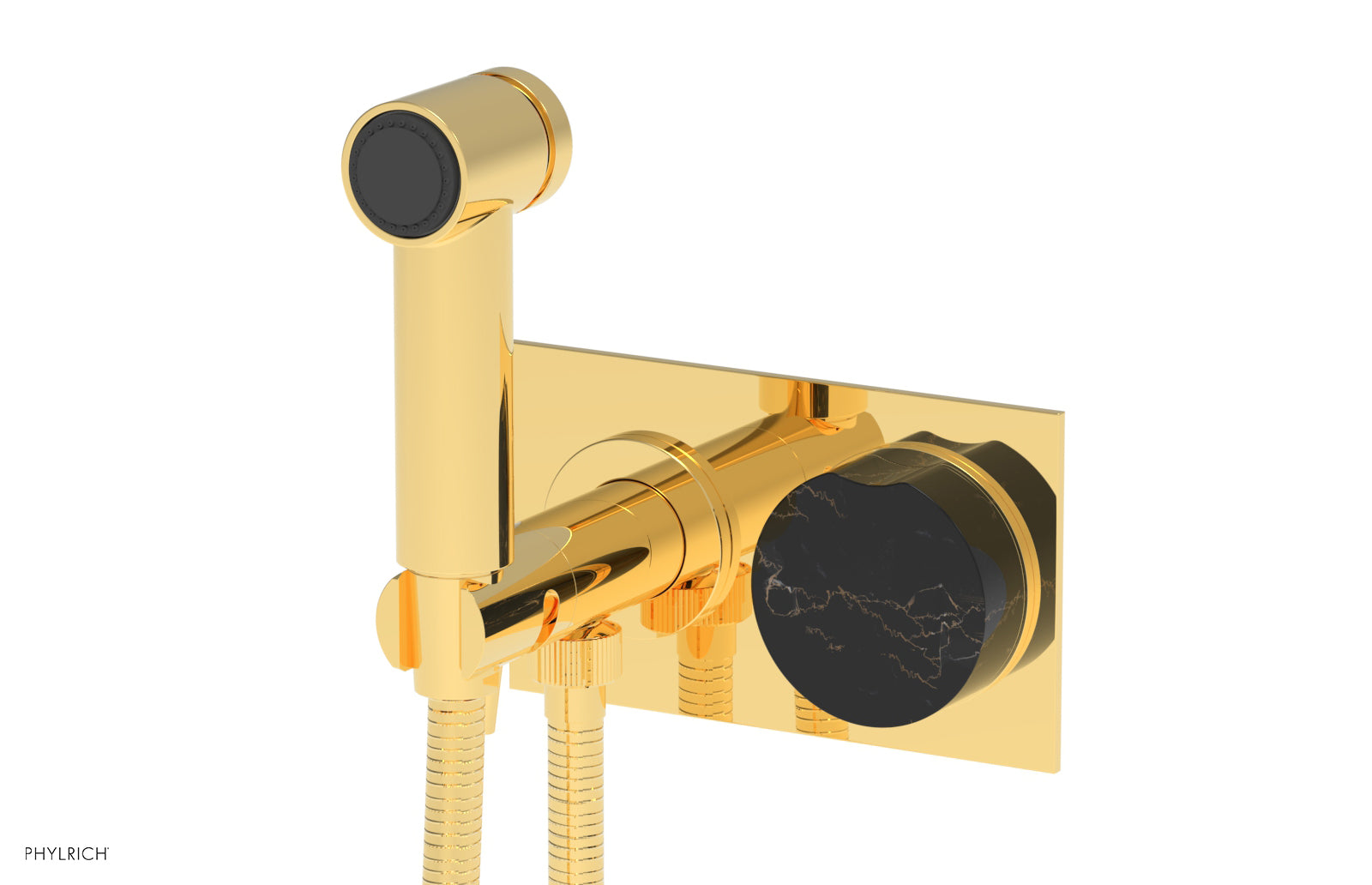 CIRC - Wall Mounted Bidet, Marble Handle 250-66