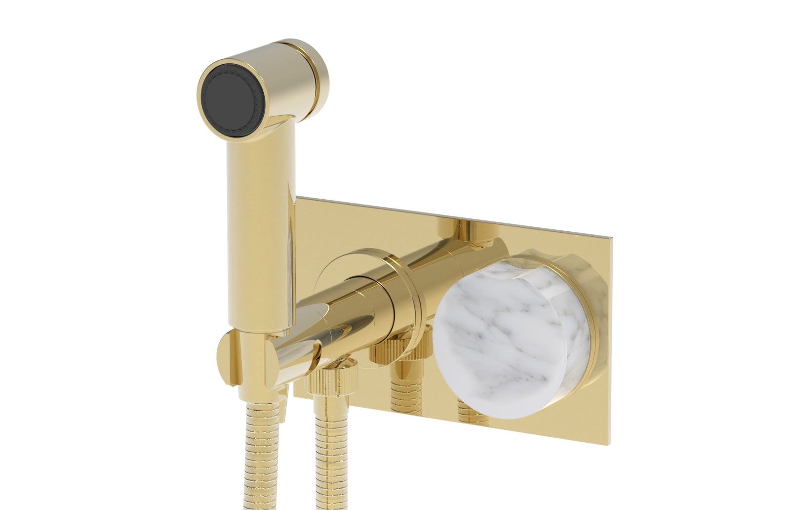 CIRC - Wall Mounted Bidet, Marble Handle 250-66