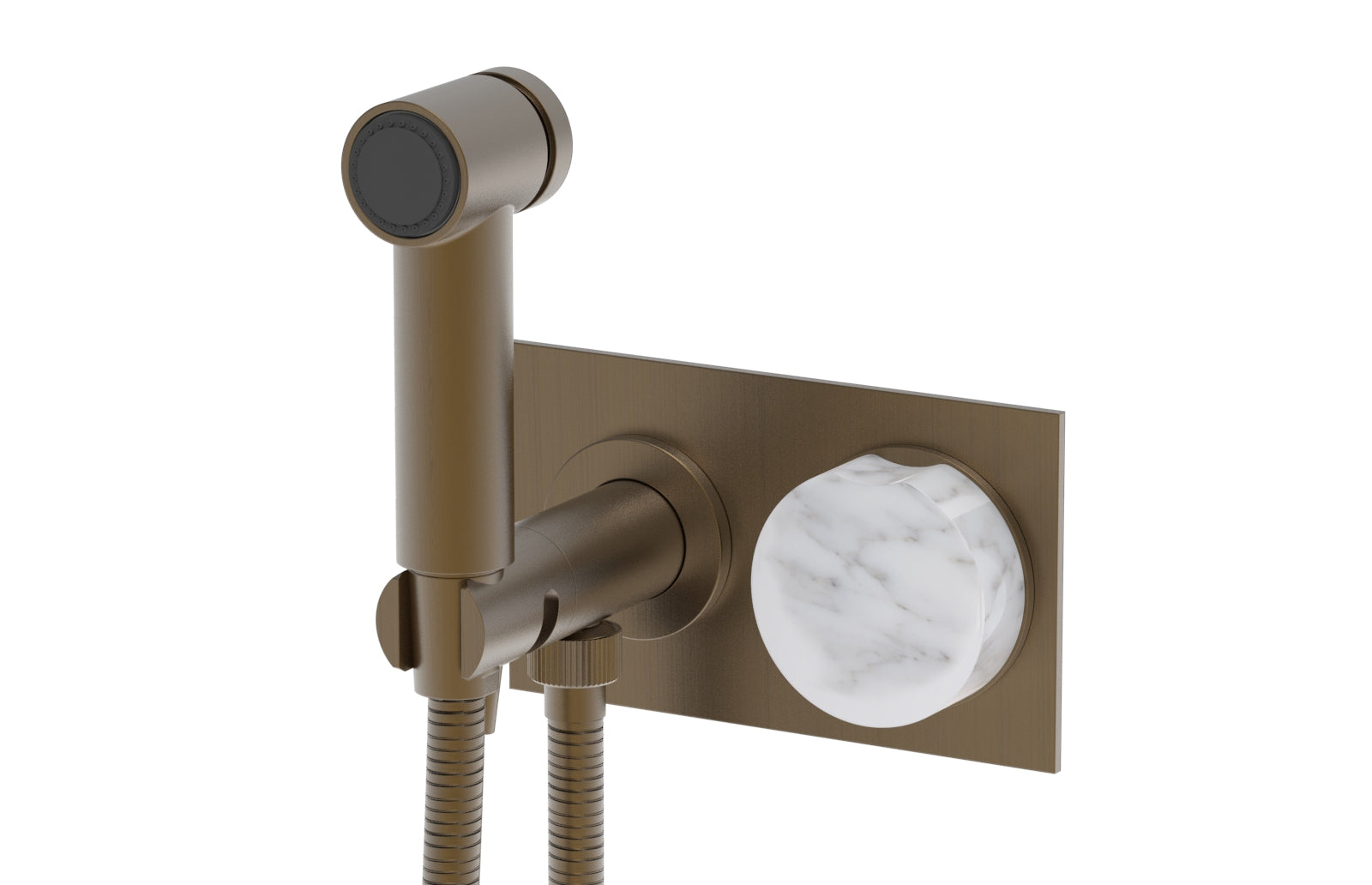 CIRC - Wall Mounted Bidet, Marble Handle 250-66
