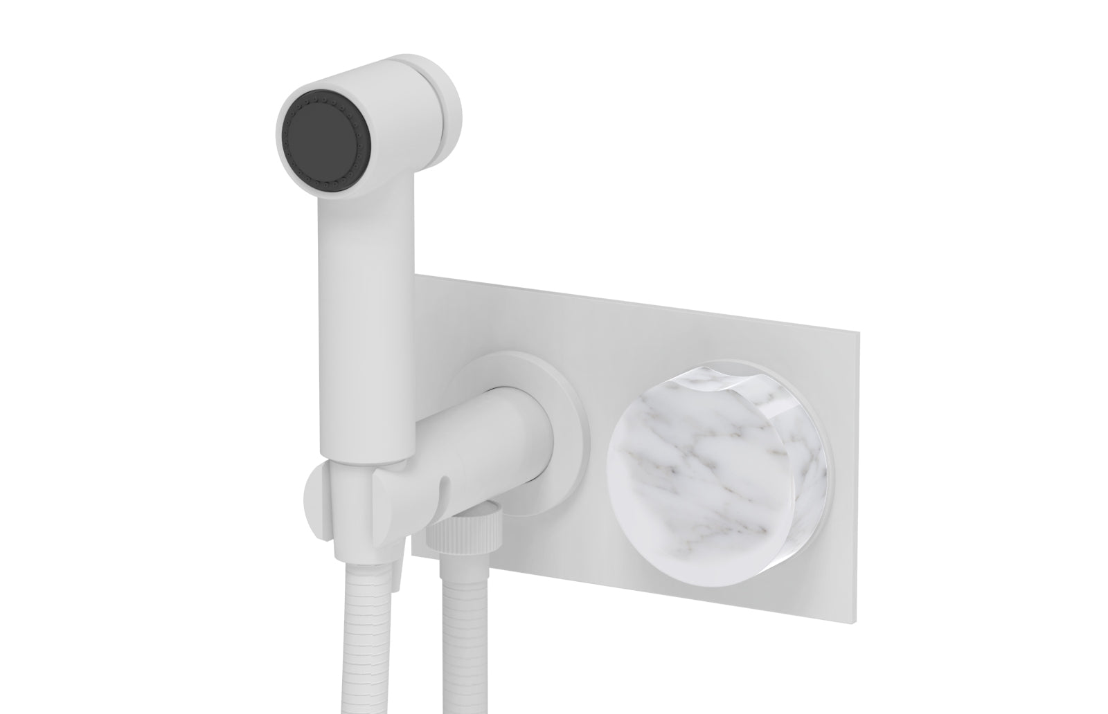 CIRC - Wall Mounted Bidet, Marble Handle 250-66