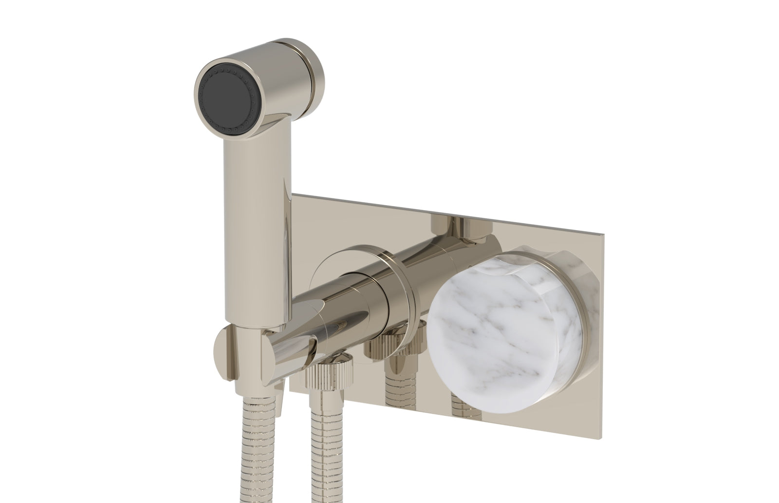 CIRC - Wall Mounted Bidet, Marble Handle 250-66