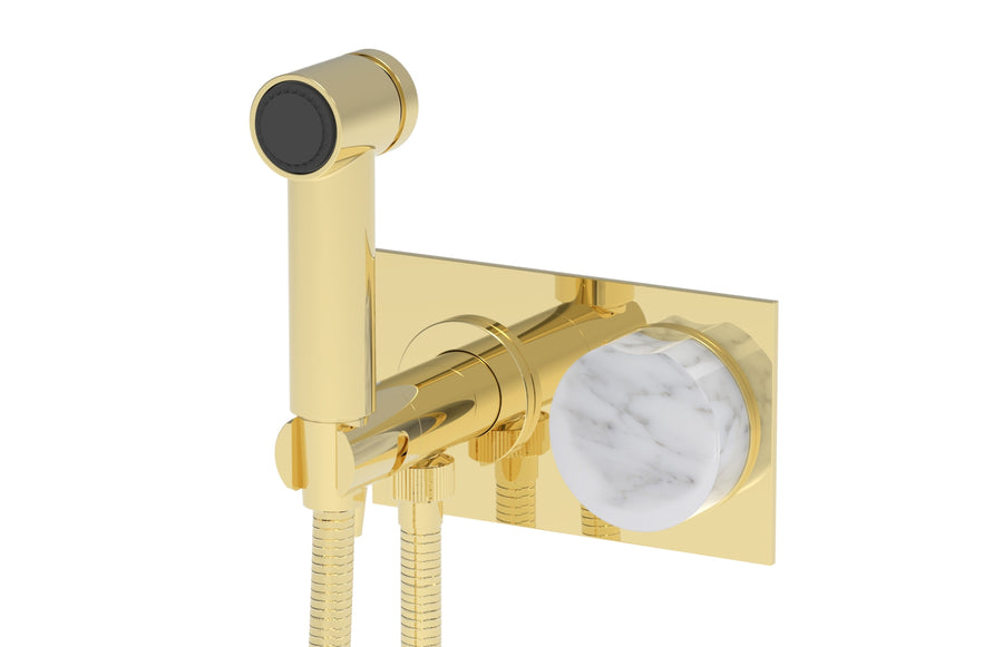 CIRC - Wall Mounted Bidet, Marble Handle 250-66