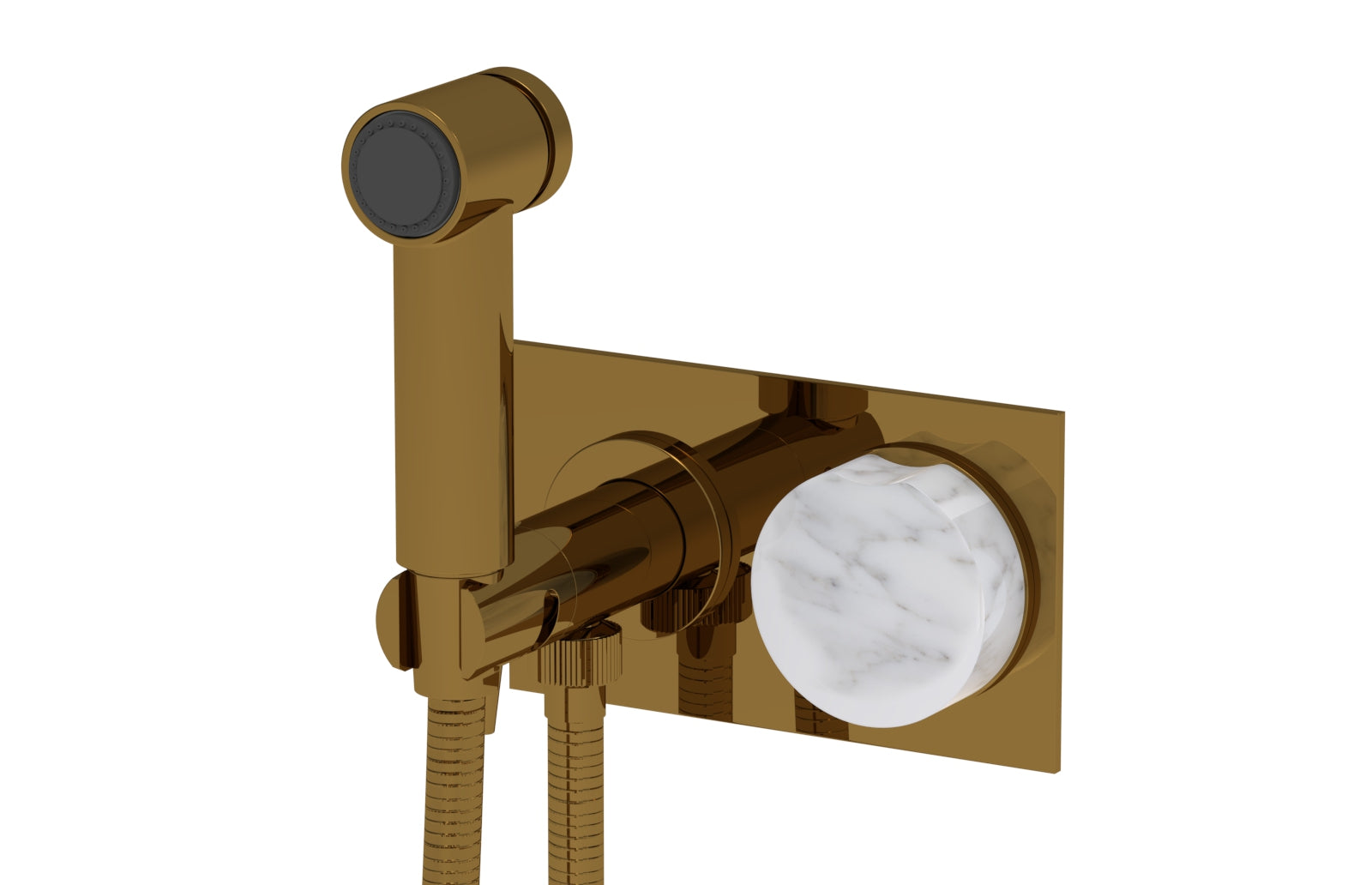 CIRC - Wall Mounted Bidet, Marble Handle 250-66