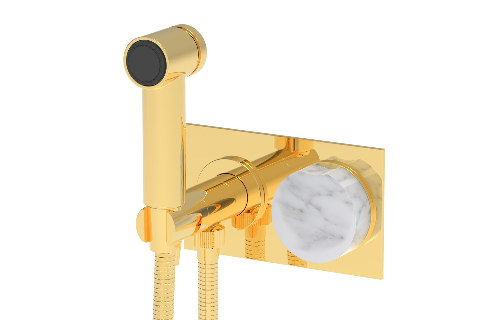 CIRC - Wall Mounted Bidet, Marble Handle 250-66