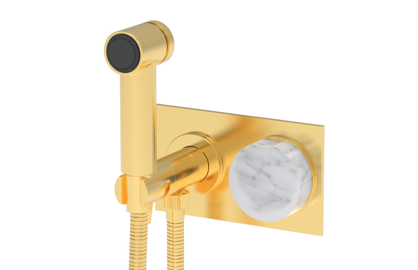 CIRC - Wall Mounted Bidet, Marble Handle 250-66