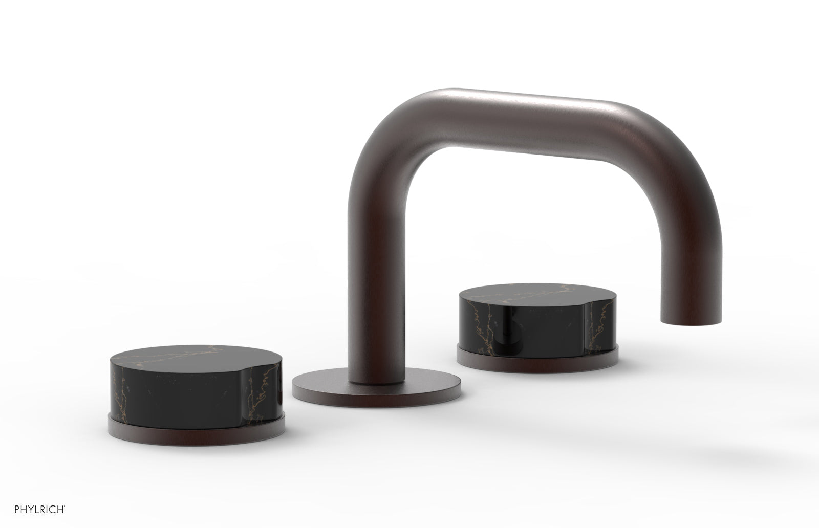 CIRC - Widespread Faucet - Low Spout, Marble Handles 250L-03