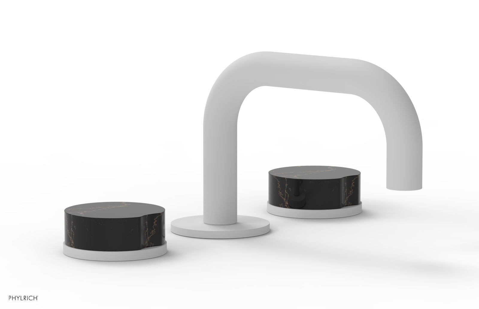 CIRC - Widespread Faucet - Low Spout, Marble Handles 250L-03