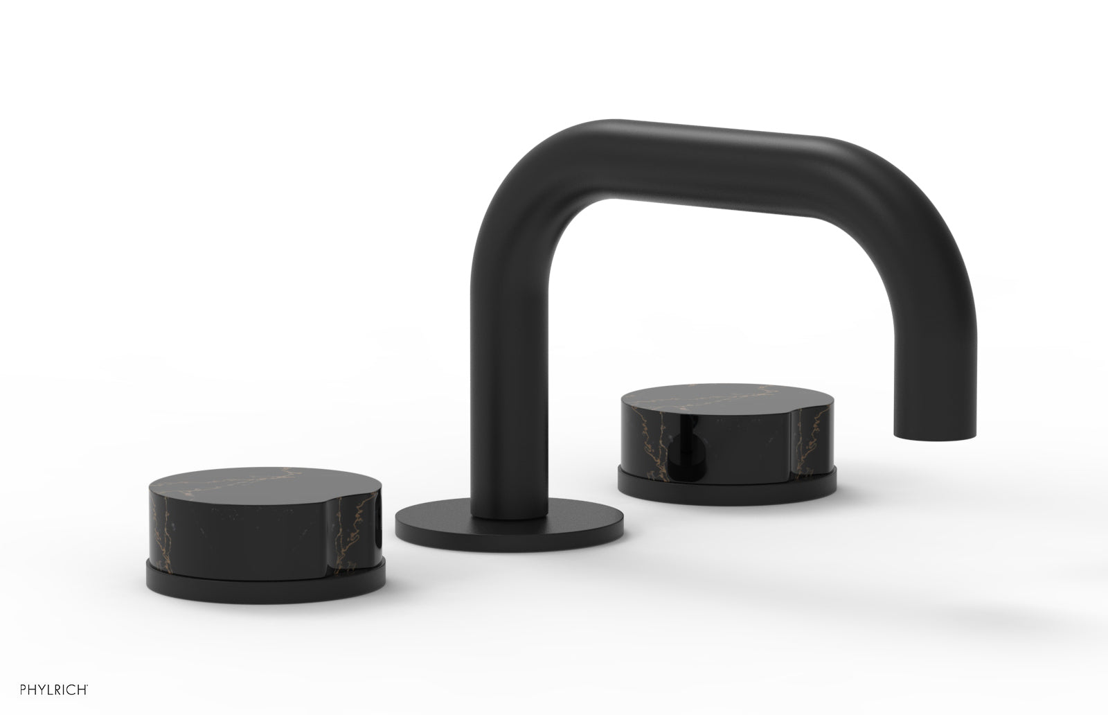 CIRC - Widespread Faucet - Low Spout, Marble Handles 250L-03