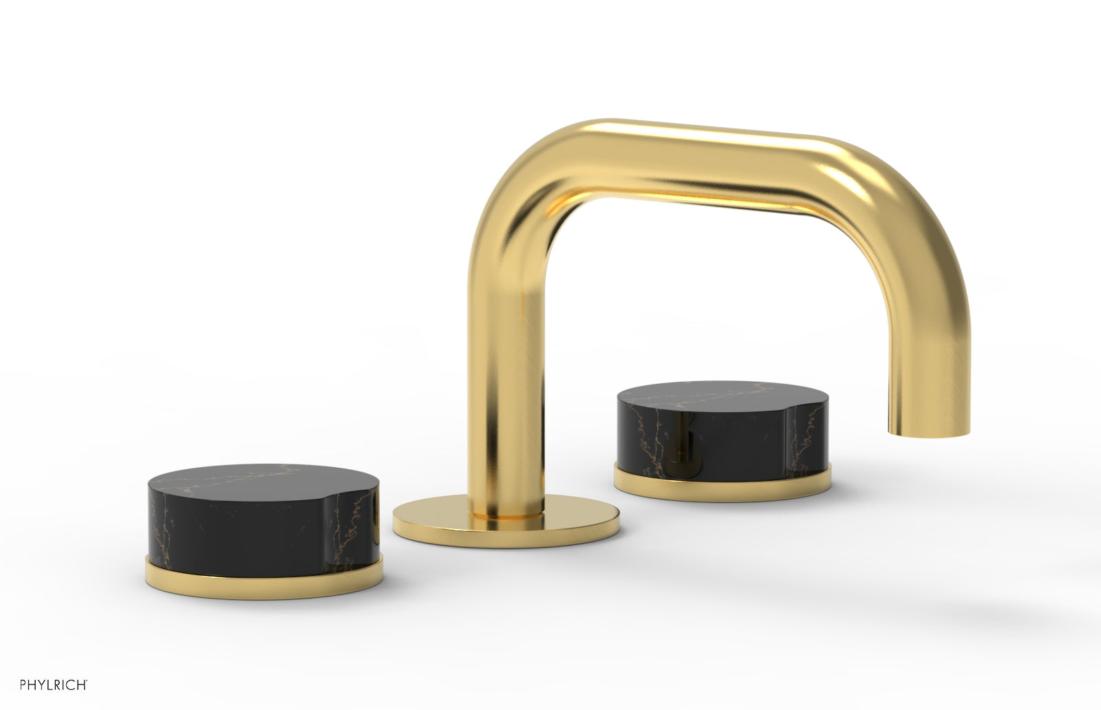 CIRC - Widespread Faucet - Low Spout, Marble Handles 250L-03