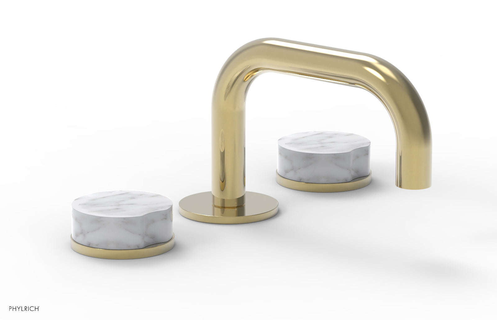 CIRC - Widespread Faucet - Low Spout, Marble Handles 250L-03