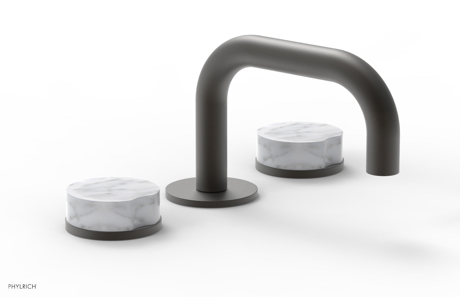 CIRC - Widespread Faucet - Low Spout, Marble Handles 250L-03