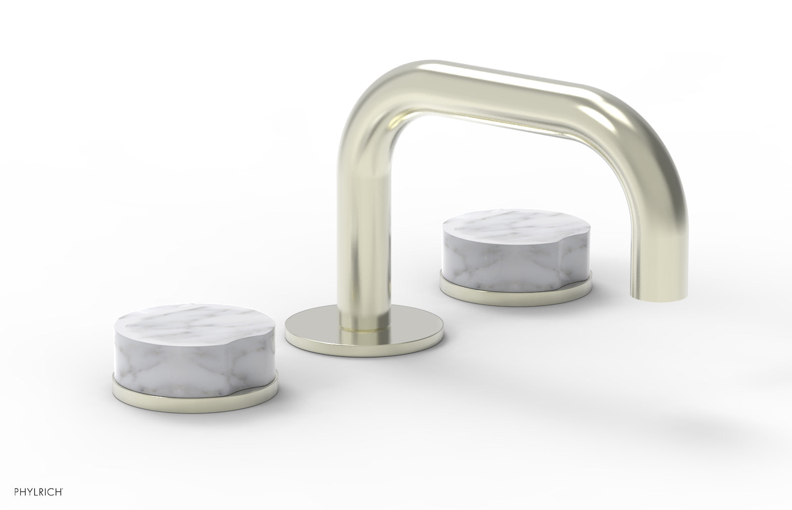 CIRC - Widespread Faucet - Low Spout, Marble Handles 250L-03