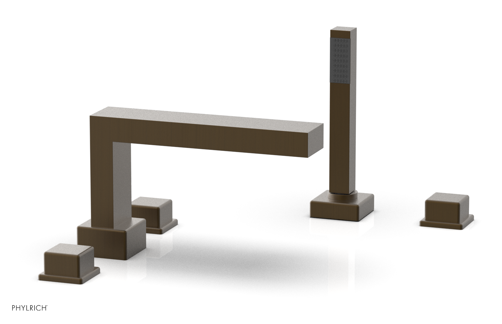 MIX Deck Tub Set with Hand Shower - Cube Handles 290-51