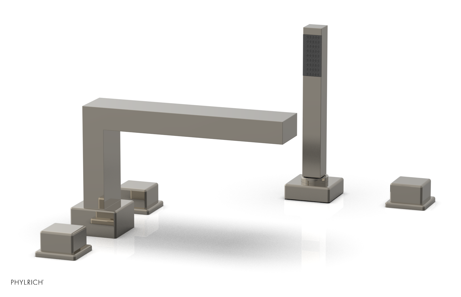 MIX Deck Tub Set with Hand Shower - Cube Handles 290-51