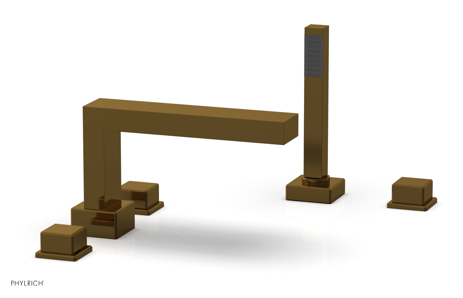 MIX Deck Tub Set with Hand Shower - Cube Handles 290-51