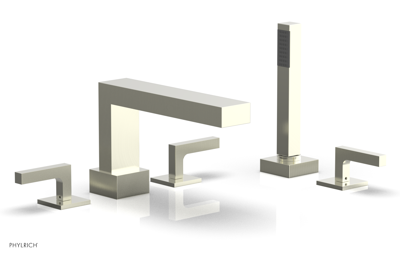 STRIA Deck Tub Set with Hand Shower Lever Handles 291-49