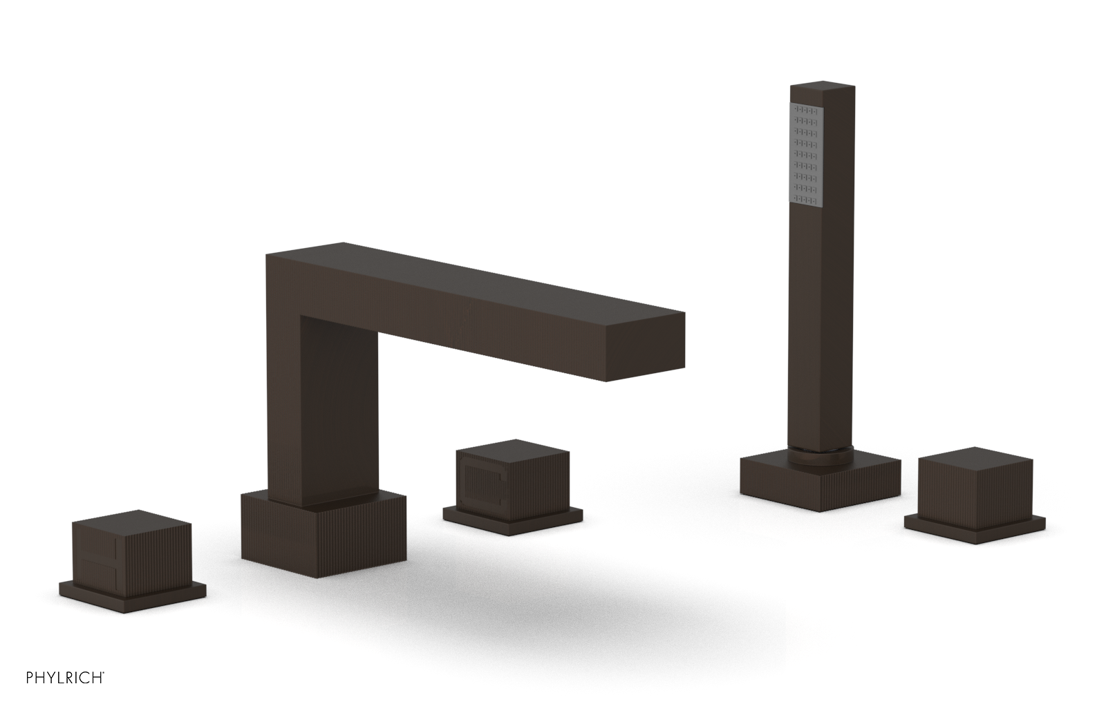 STRIA Deck Tub Set with Hand Shower Cube Handles 291-51