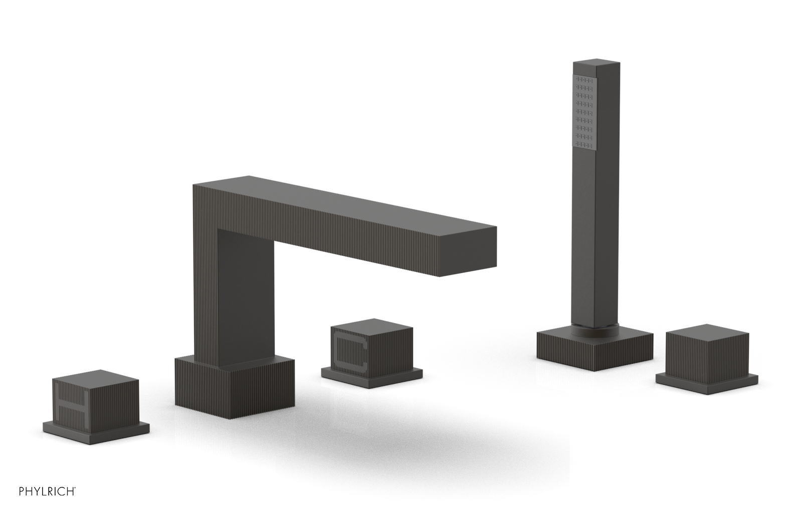 STRIA Deck Tub Set with Hand Shower Cube Handles 291-51