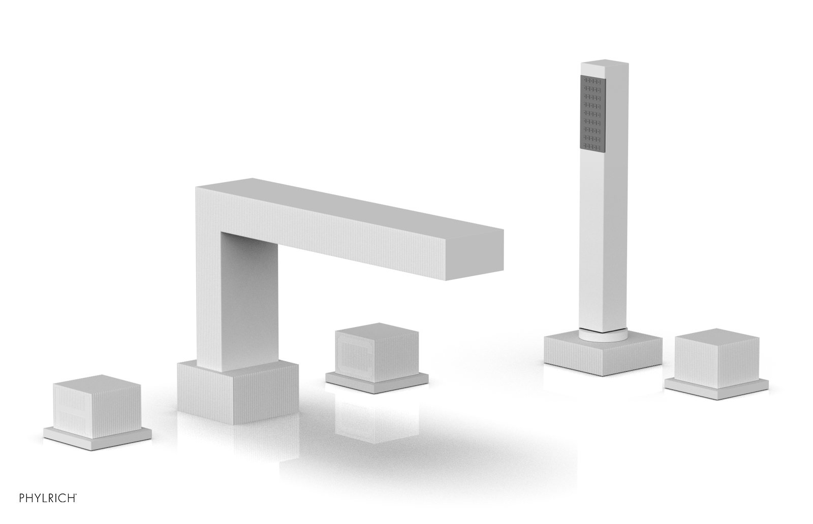 STRIA Deck Tub Set with Hand Shower Cube Handles 291-51