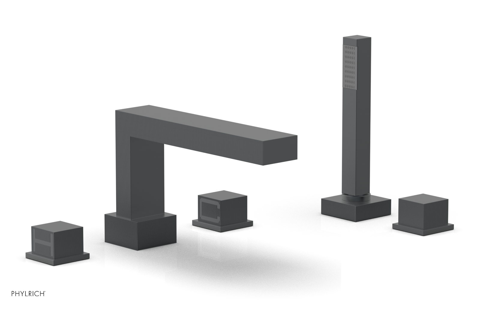 STRIA Deck Tub Set with Hand Shower Cube Handles 291-51