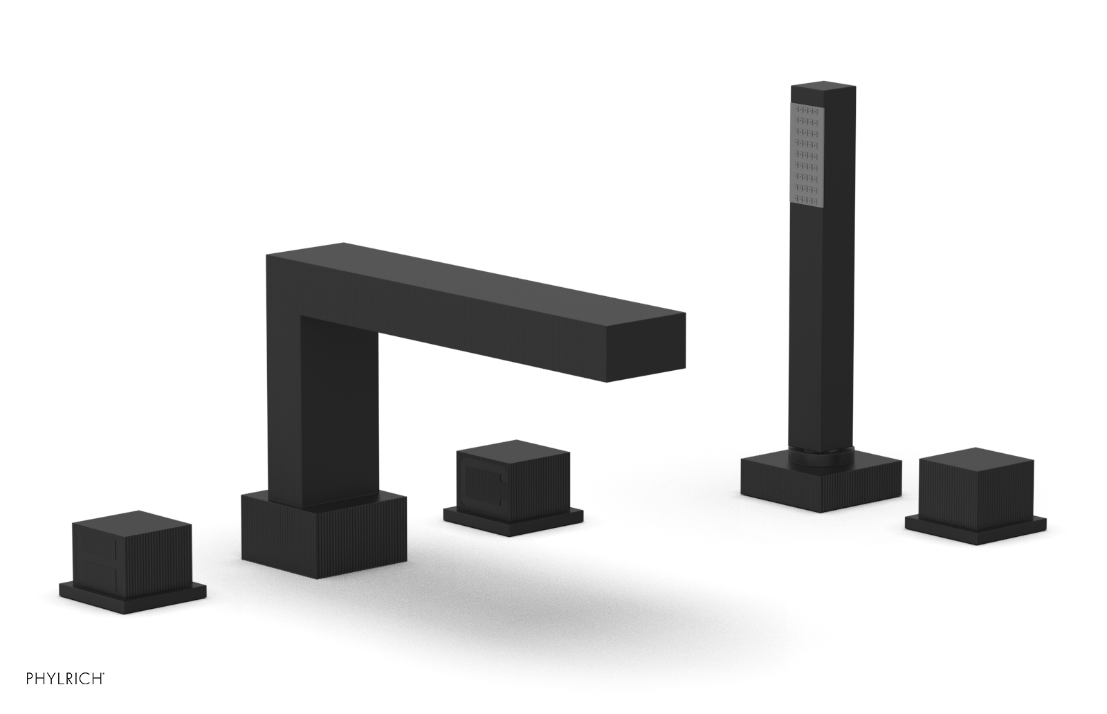 STRIA Deck Tub Set with Hand Shower Cube Handles 291-51