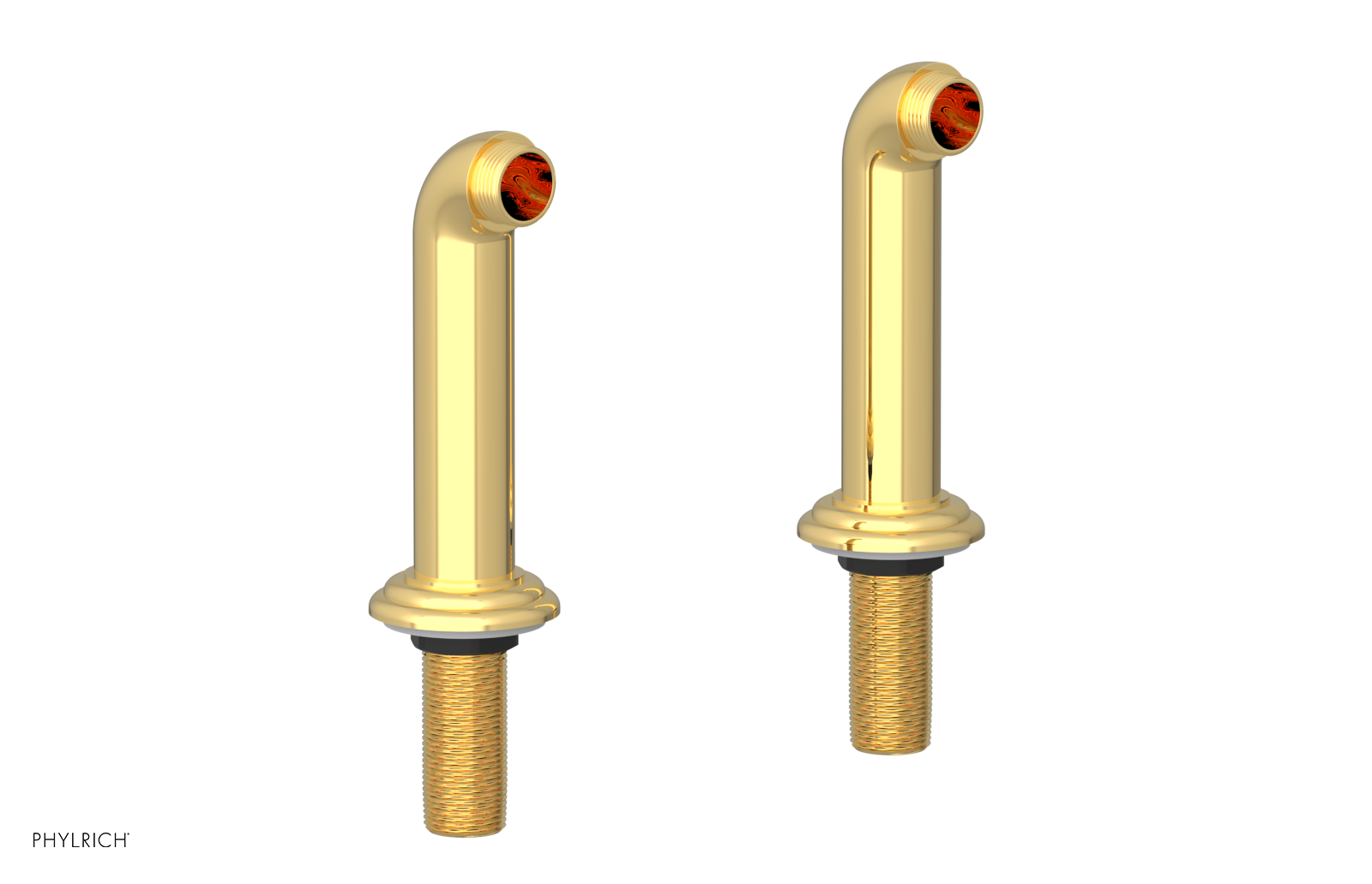 Pair of 5" Deck Risers Only  (Does NOT Include Tub Filler or Hand Shower) 3-307