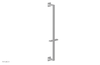 27" Flat Adjustable Slide Bar with Hand Shower Hook 3-502